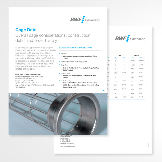 Cage Data Sales Sheet
